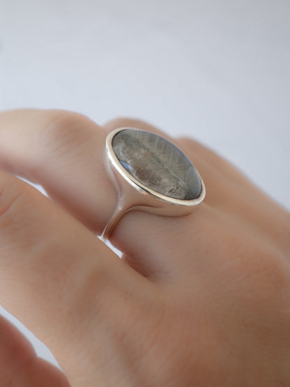 Platinum Rutilated Quartz Ring - 3