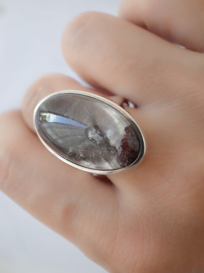 Platinum Rutilated Quartz Ring - 2