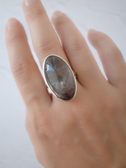 Platinum Rutilated Quartz Ring - 2