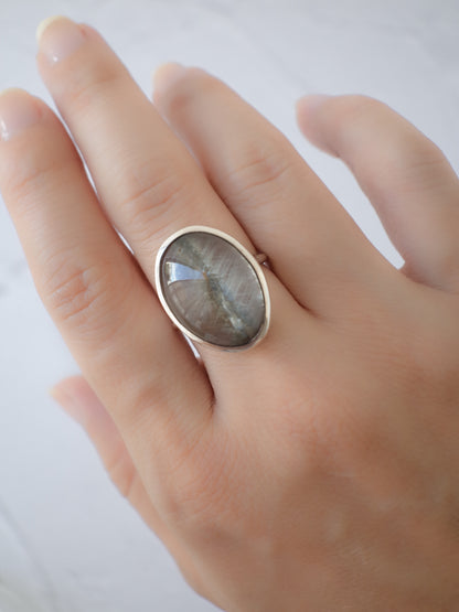 Platinum Rutilated Quartz Ring - 3