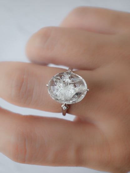 Quartz in Quartz Ring - 1　