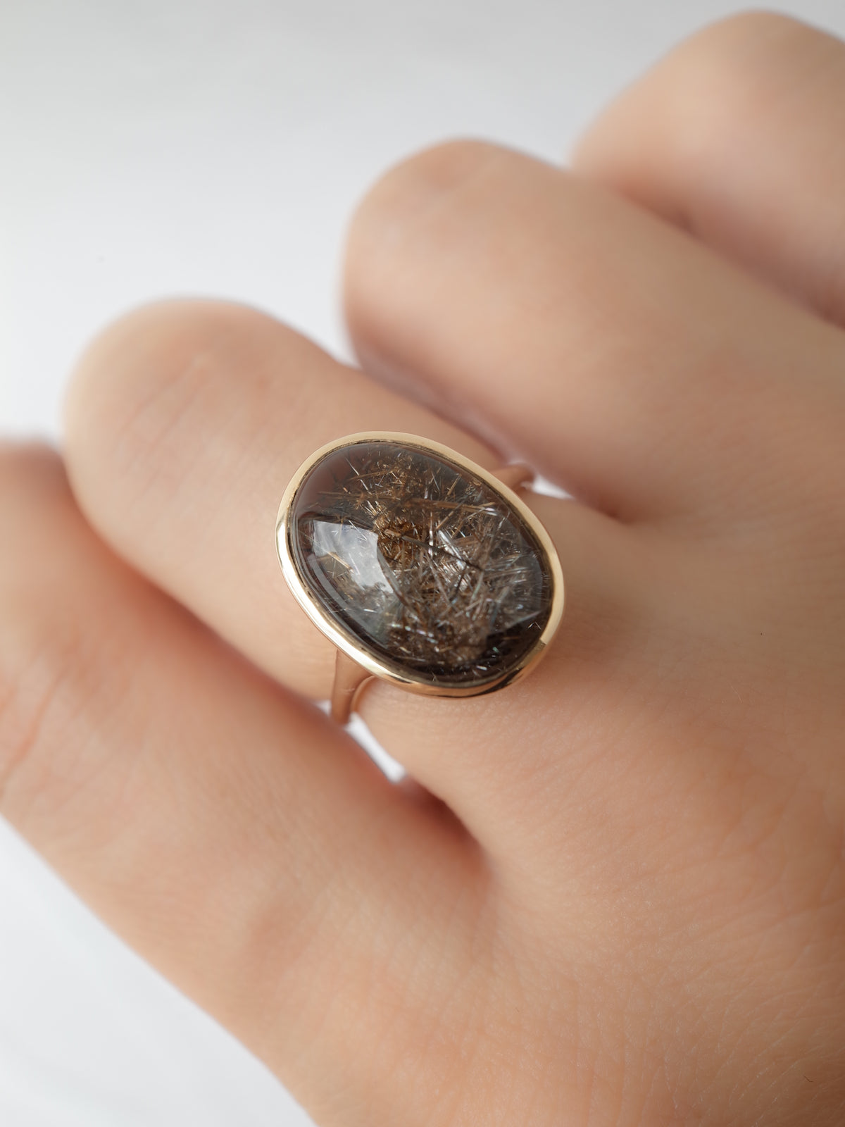 Brown Rutilated Quartz Ring
