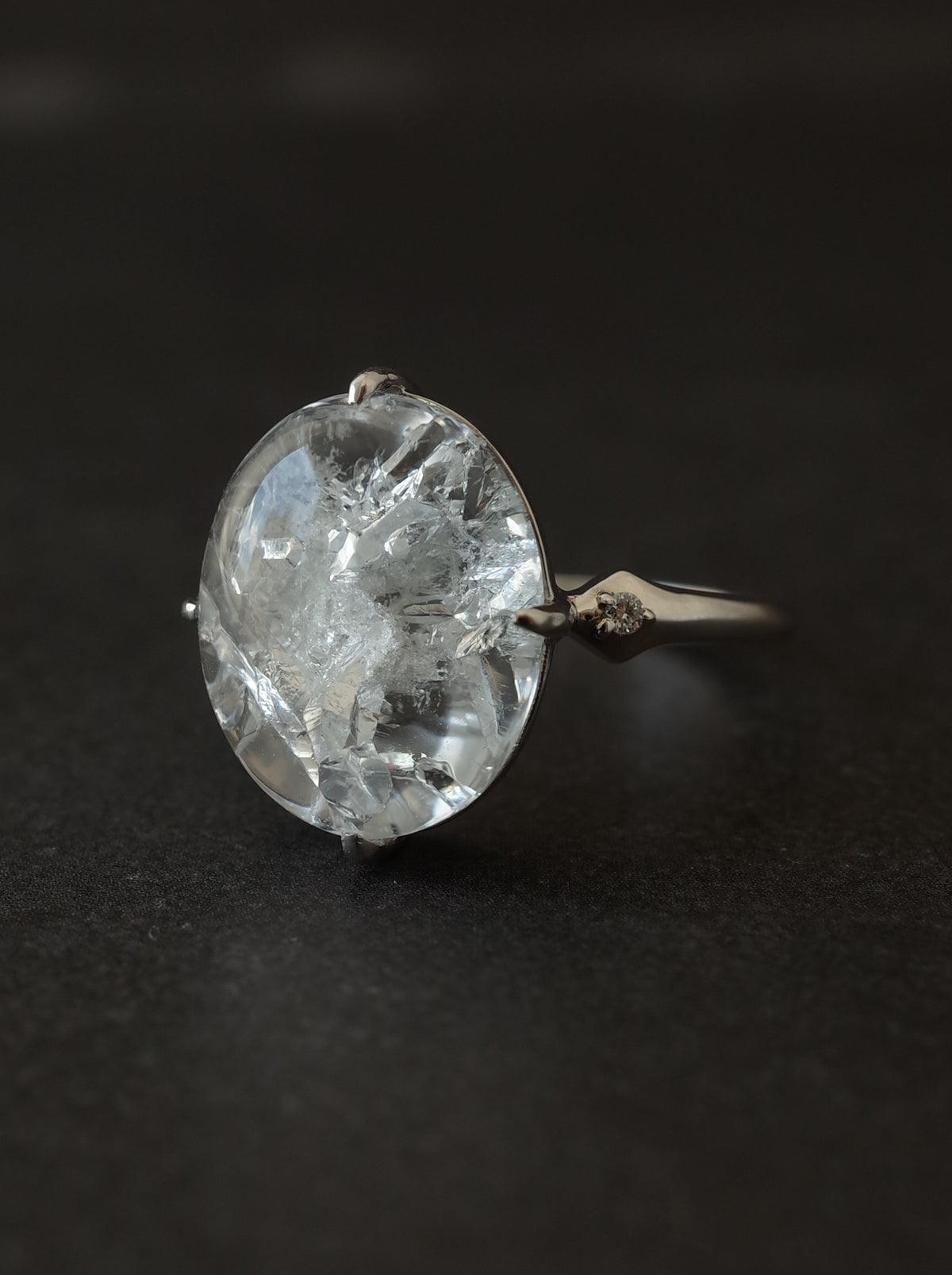 Quartz in Quartz Ring - 1　