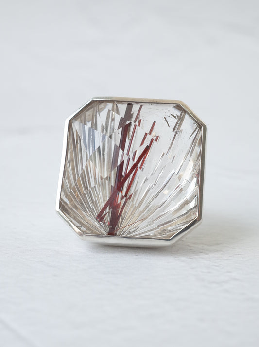KIRIKO Red Rutilated Quartz Ring