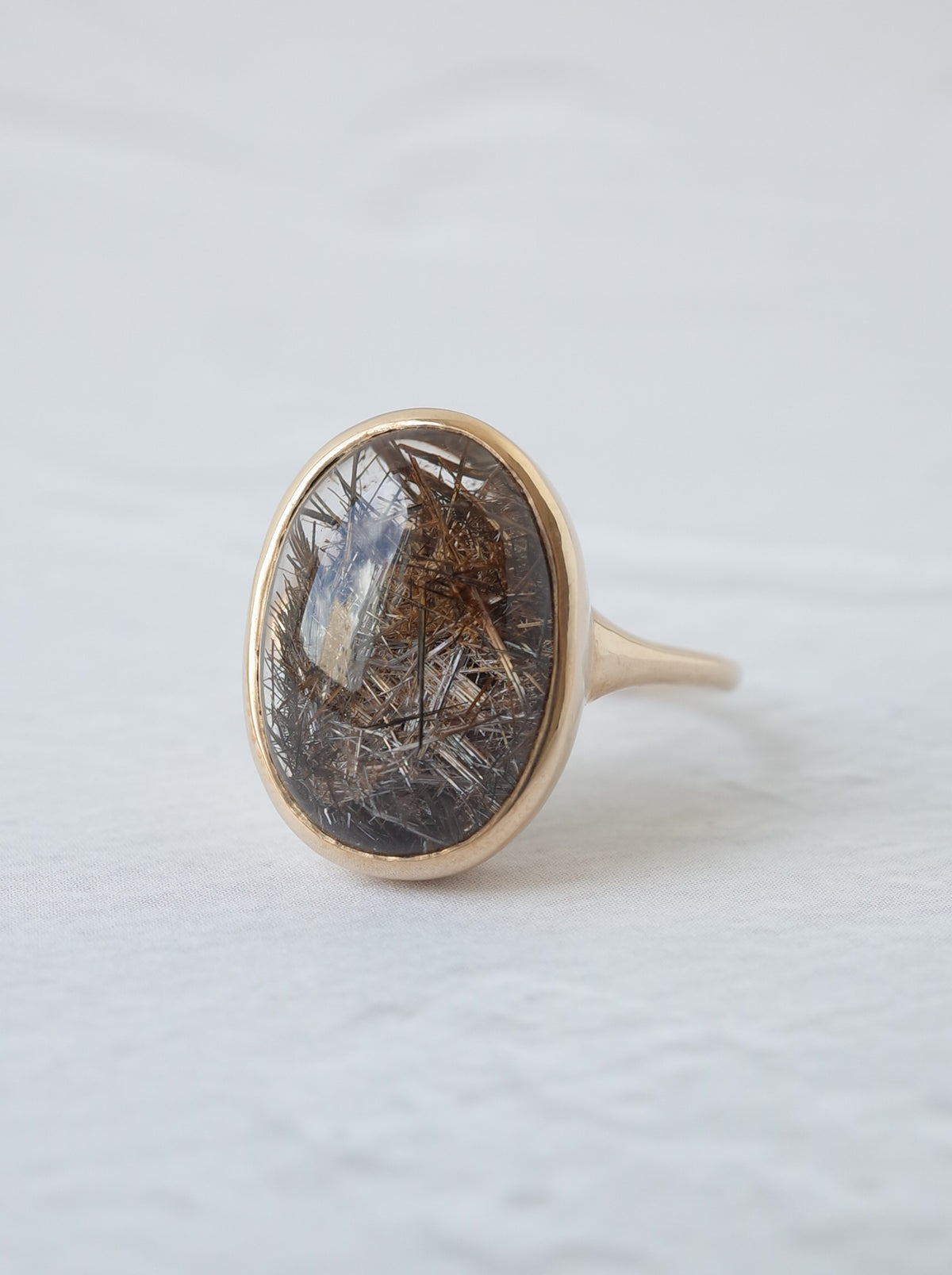 Brown Rutilated Quartz Ring