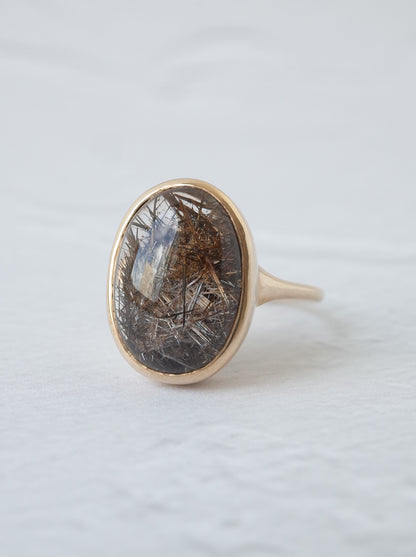 Brown Rutilated Quartz Ring