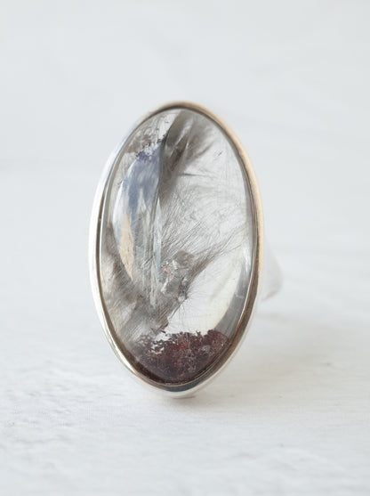 Platinum Rutilated Quartz Ring - 2