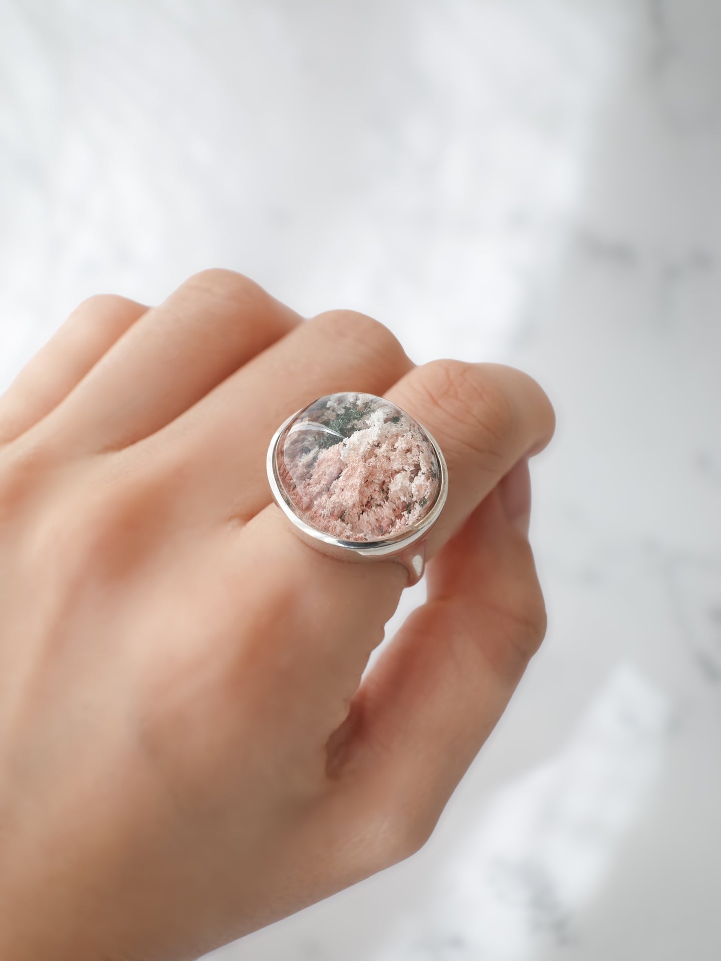 Cherry Blossom Garden Quartz Ring - 4