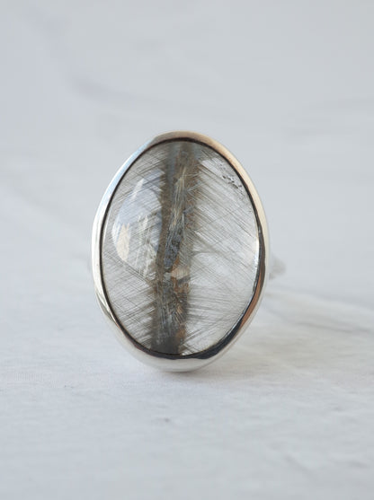 Platinum Rutilated Quartz Ring - 3