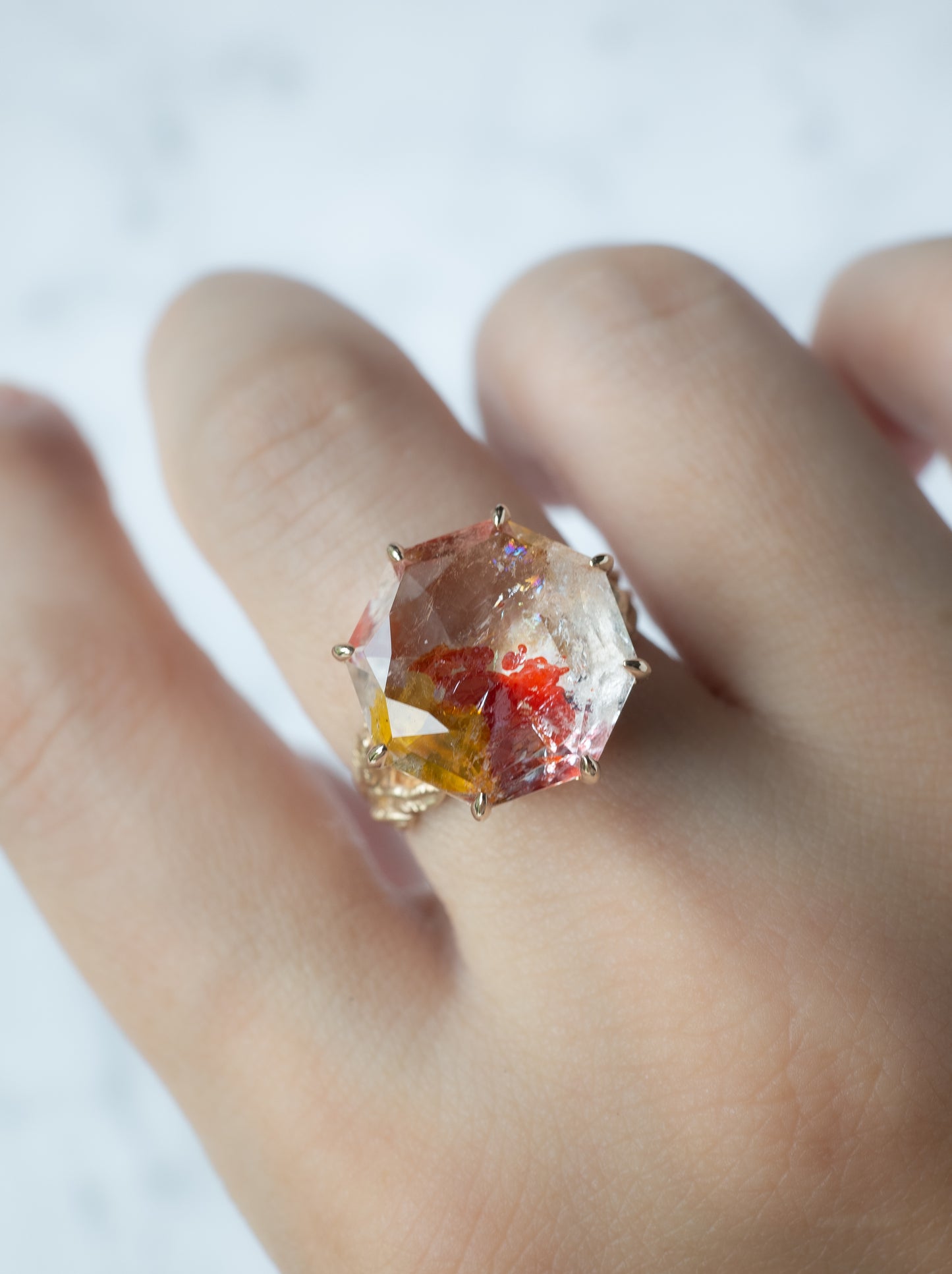 Aurora Quartz Ring / cut by CANNA -f1