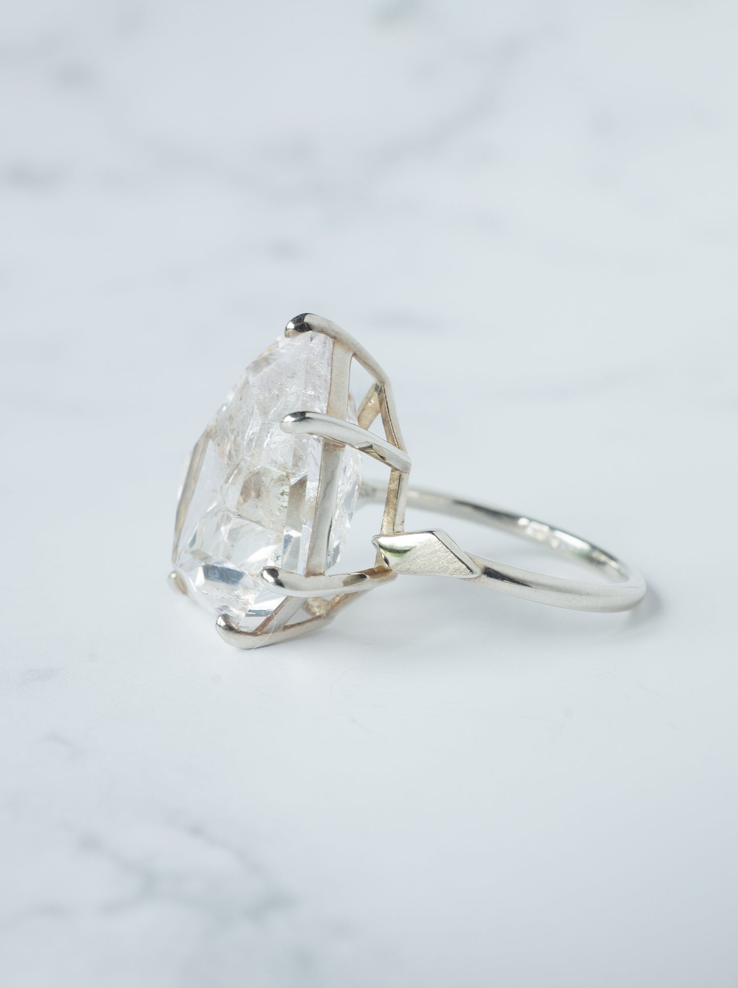 Negative Crystal in Quartz Ring / cut by CANNA