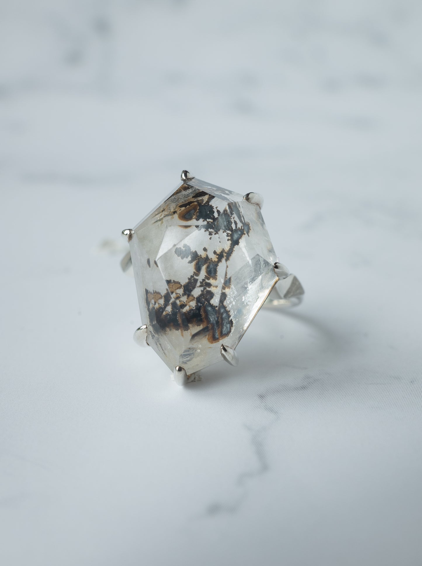 Dendritic Quartz Ring  / cut by CANNA