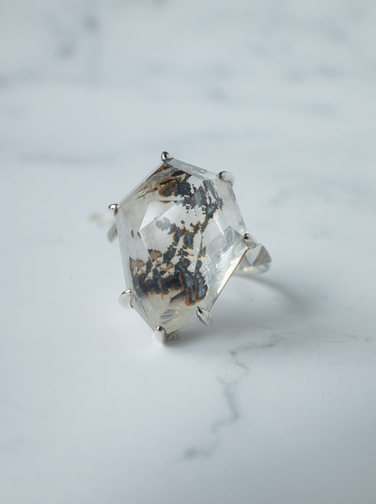 Dendritic Quartz Ring  / cut by CANNA
