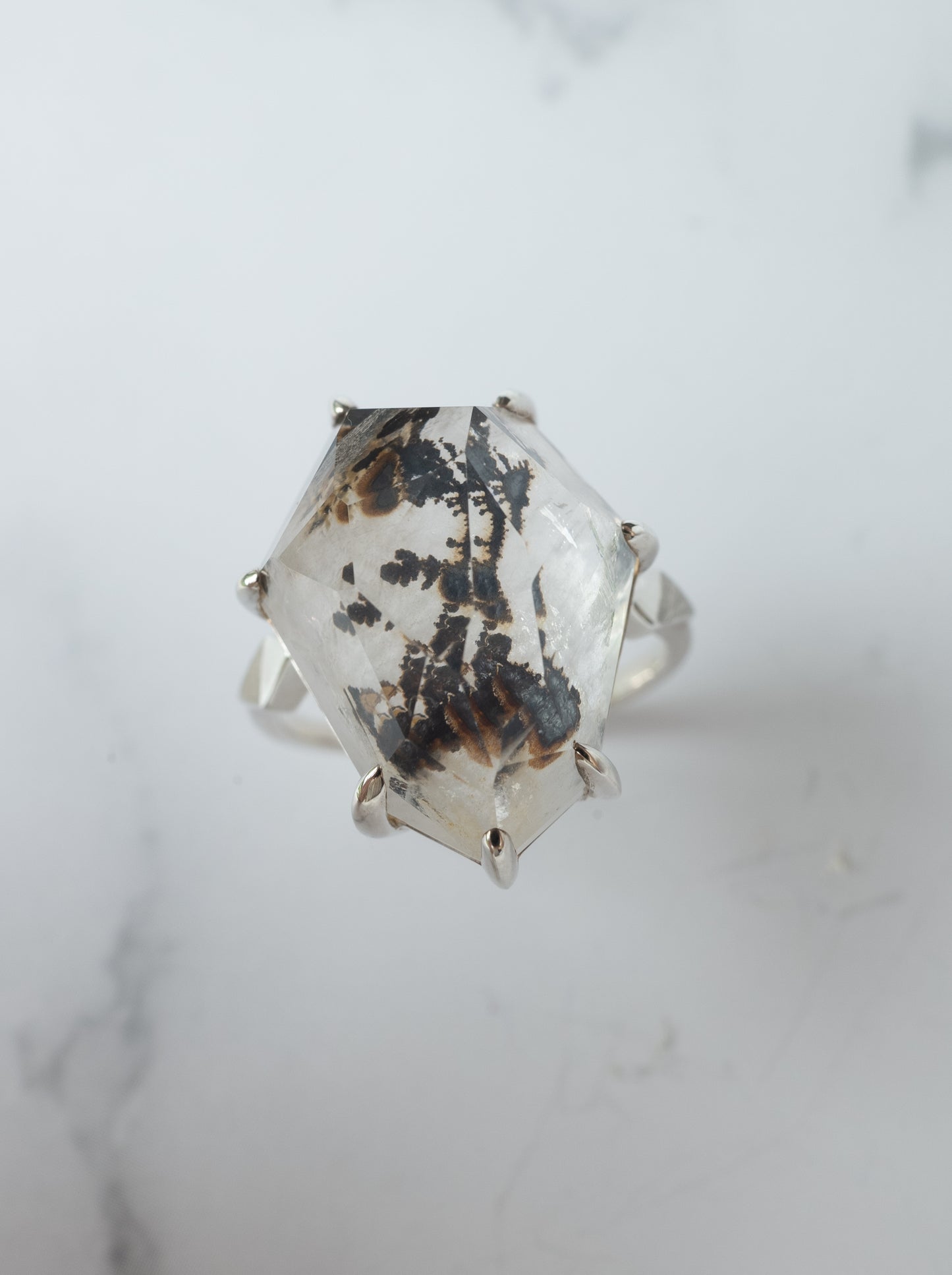 Dendritic Quartz Ring  / cut by CANNA