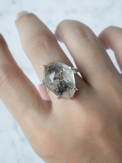 Dendritic Quartz Ring  / cut by CANNA