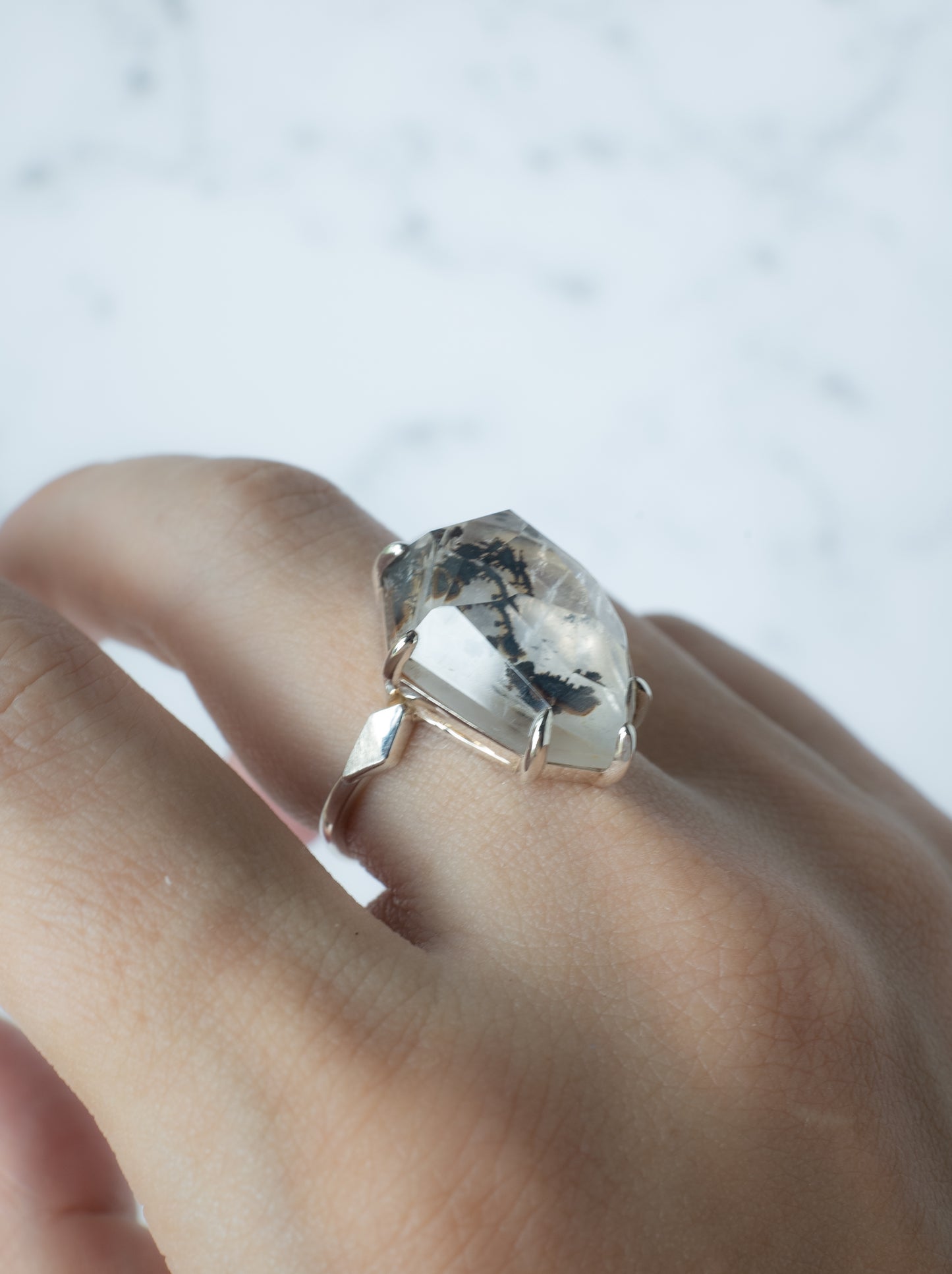 Dendritic Quartz Ring  / cut by CANNA