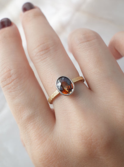 Bi-colour Zircon Ring