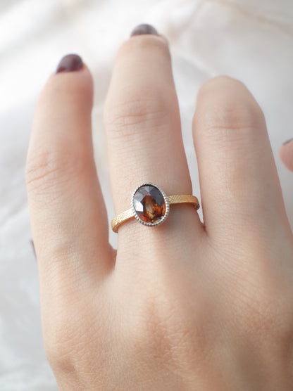 Bi-colour Zircon Ring