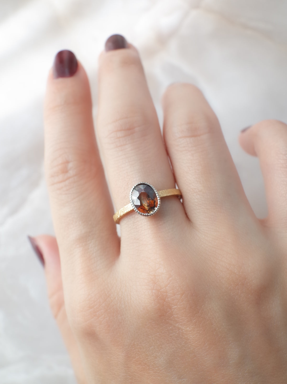 Bi-colour Zircon Ring