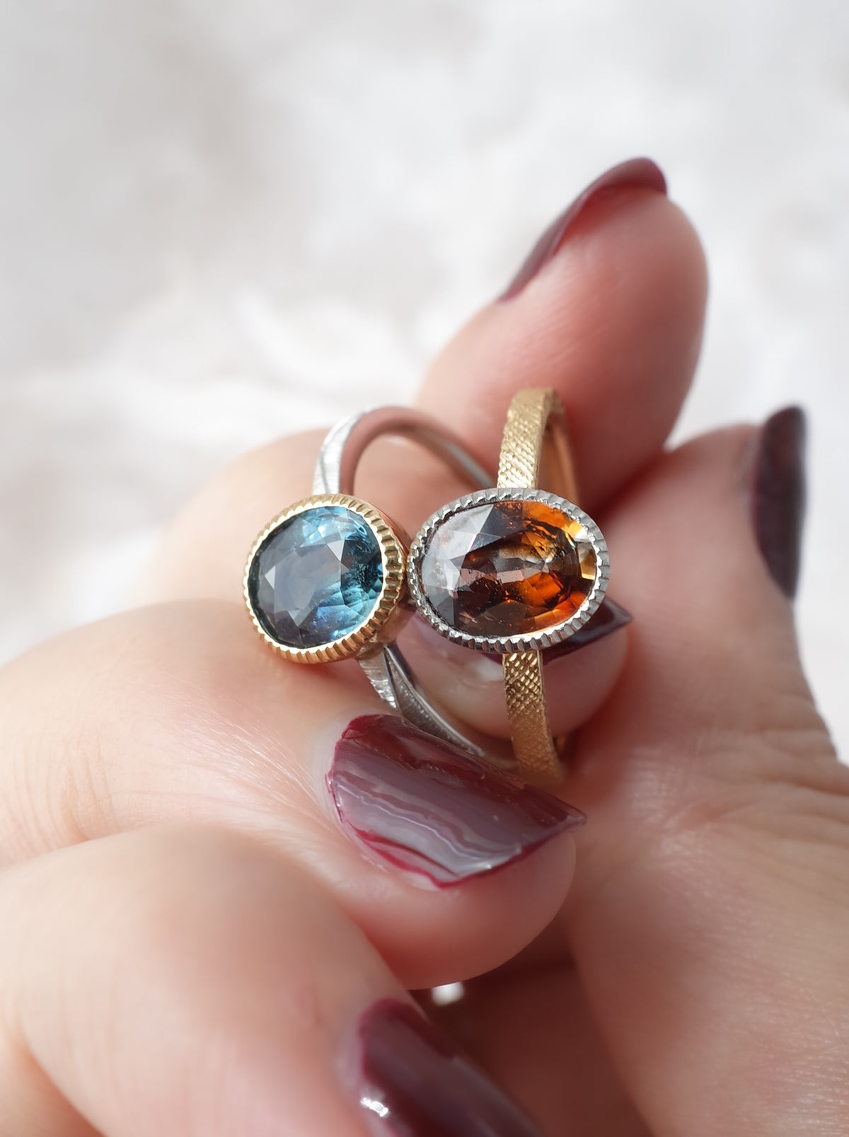 Bi-colour Zircon Ring