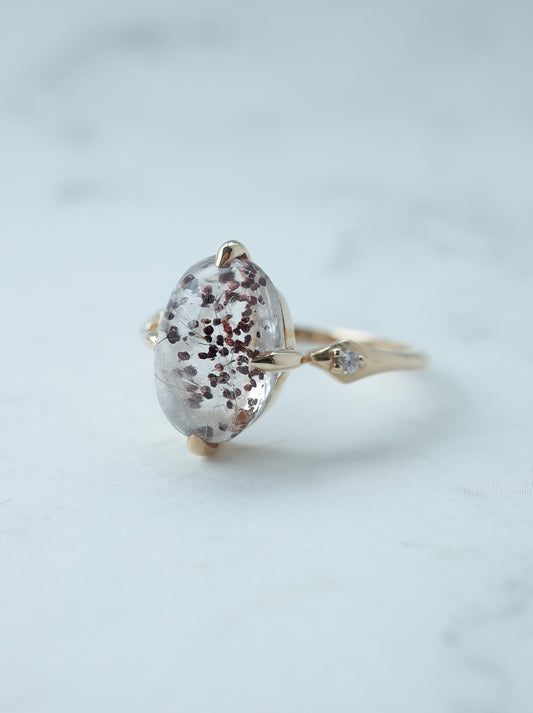 Hematite in Quartz Ring - 3