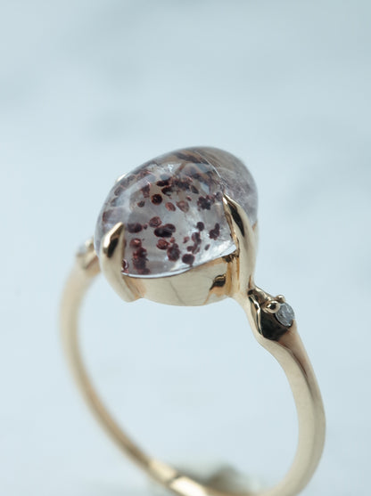 Hematite in Quartz Ring - 3