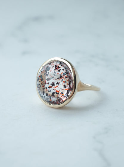 Hematite in Quartz Ring - 2