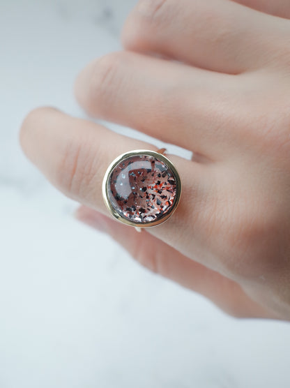 Hematite in Quartz Ring - 2