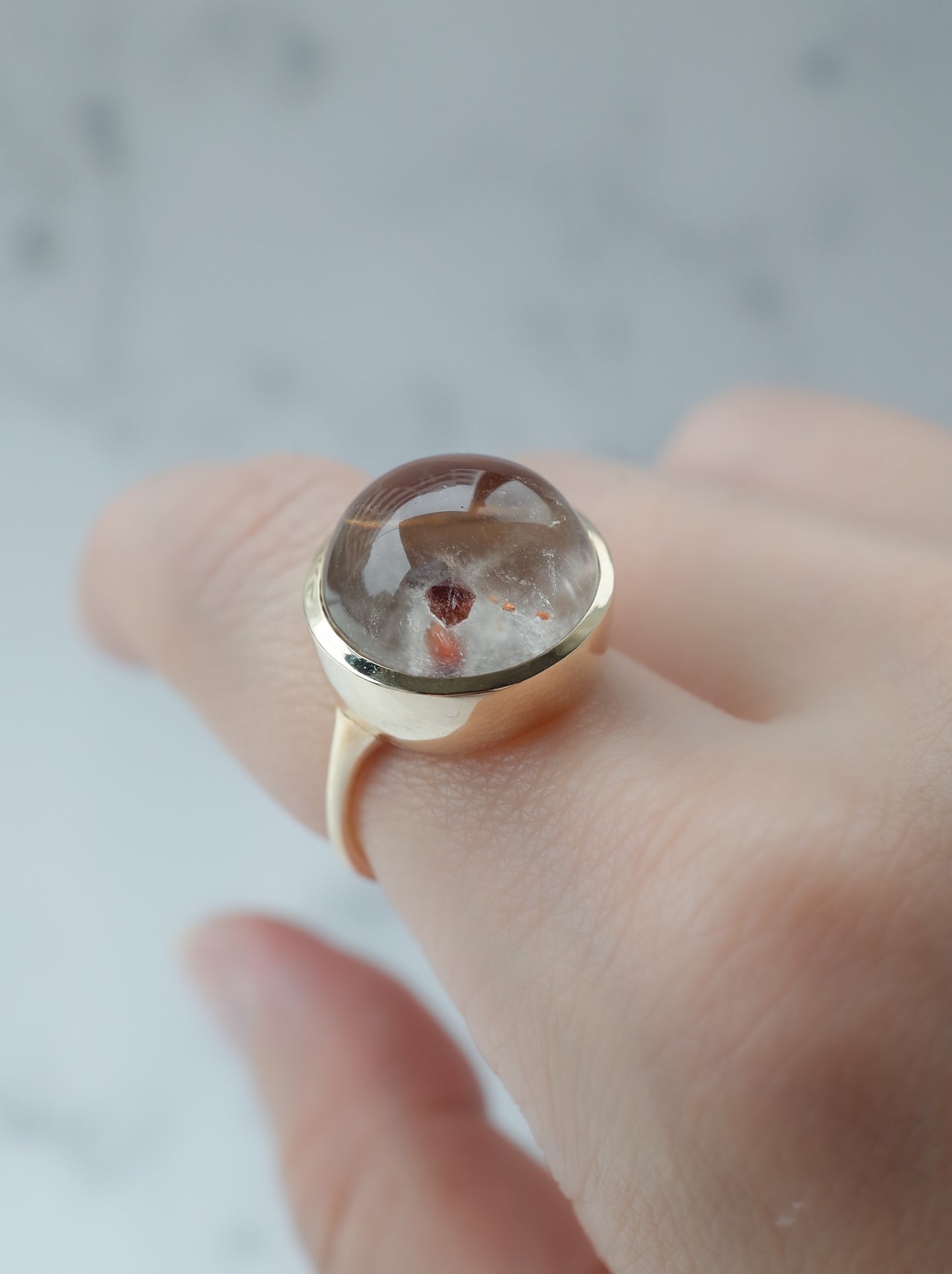 Hematite in Quartz Ring - 2