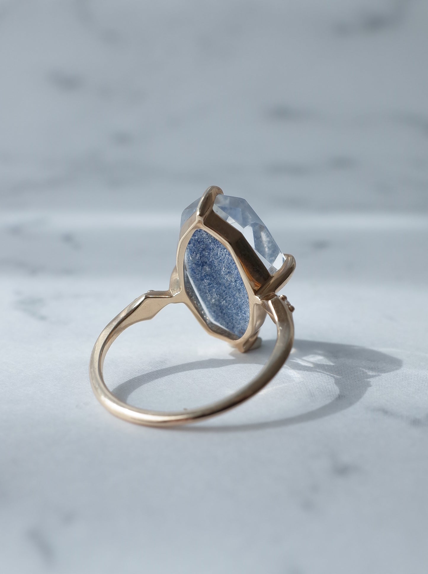 Dumorutierite in Quartz Ring cut by CANNA - 3