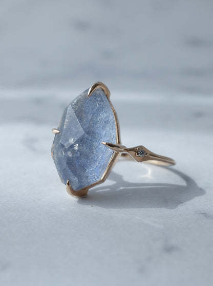 Dumorutierite in Quartz Ring cut by CANNA - 3