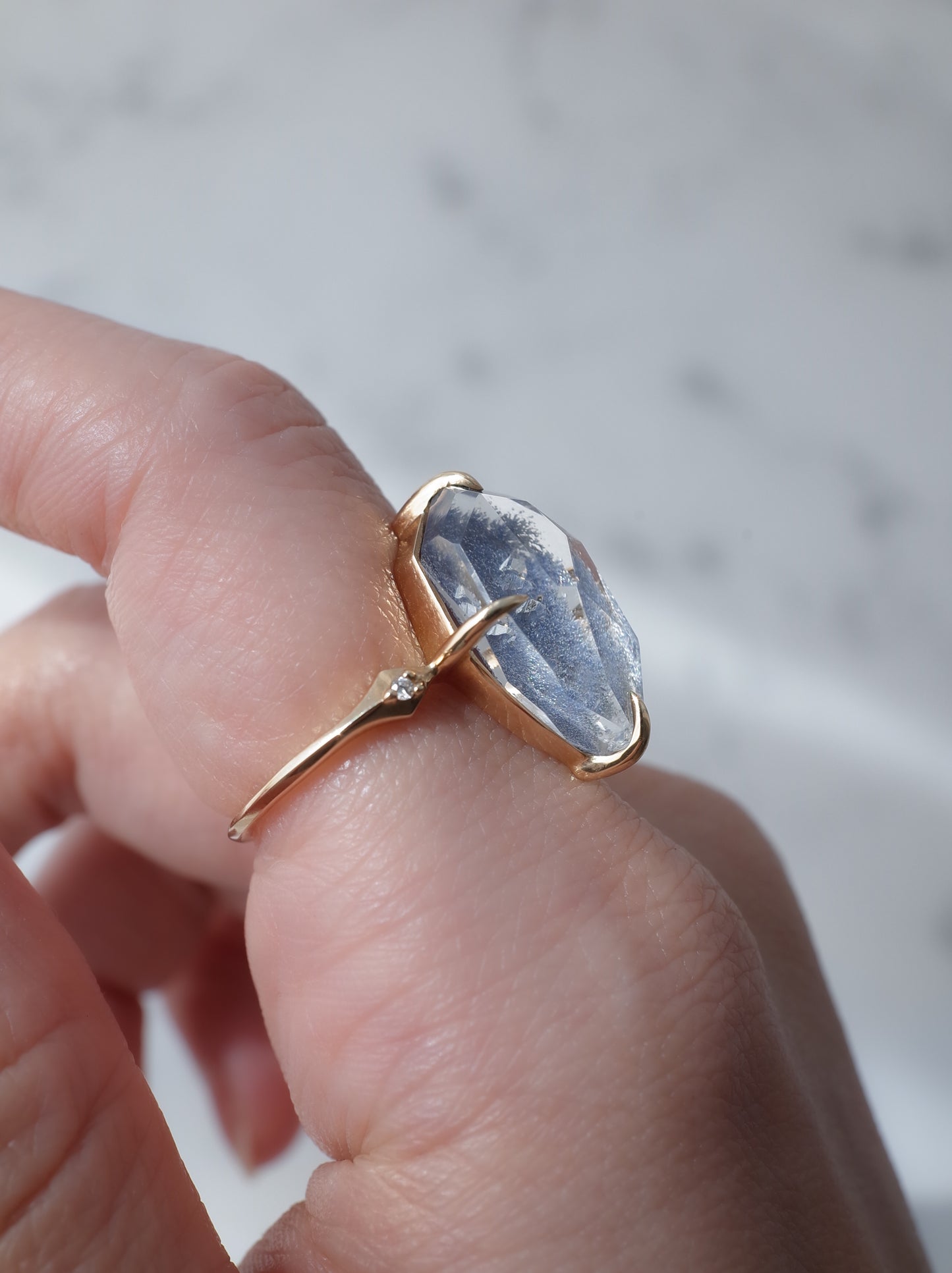 Dumorutierite in Quartz Ring cut by CANNA - 3