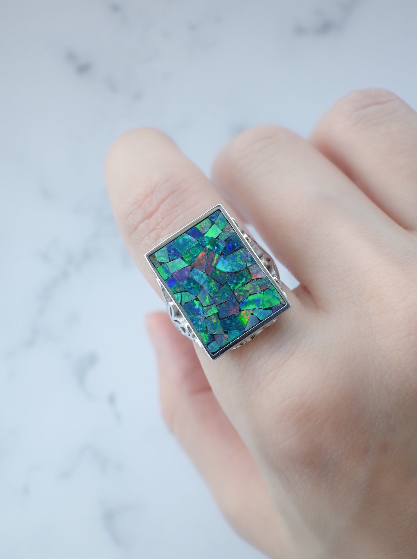 AGAPANTHUS Mosaic Opal Ring
