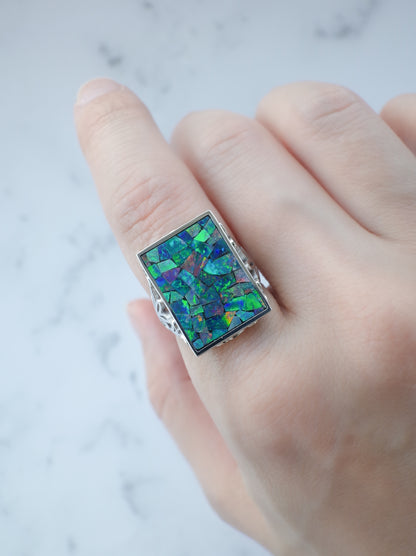 AGAPANTHUS Mosaic Opal Ring