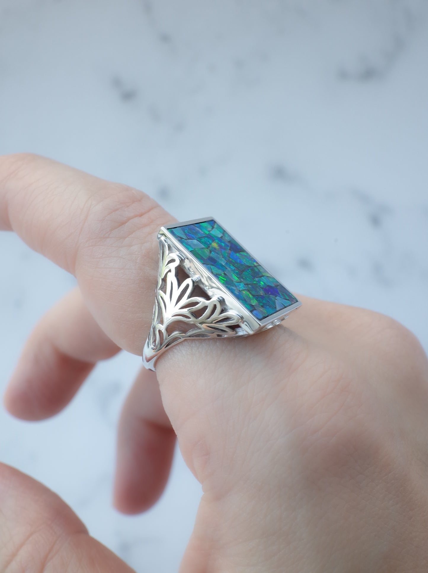 AGAPANTHUS Mosaic Opal Ring