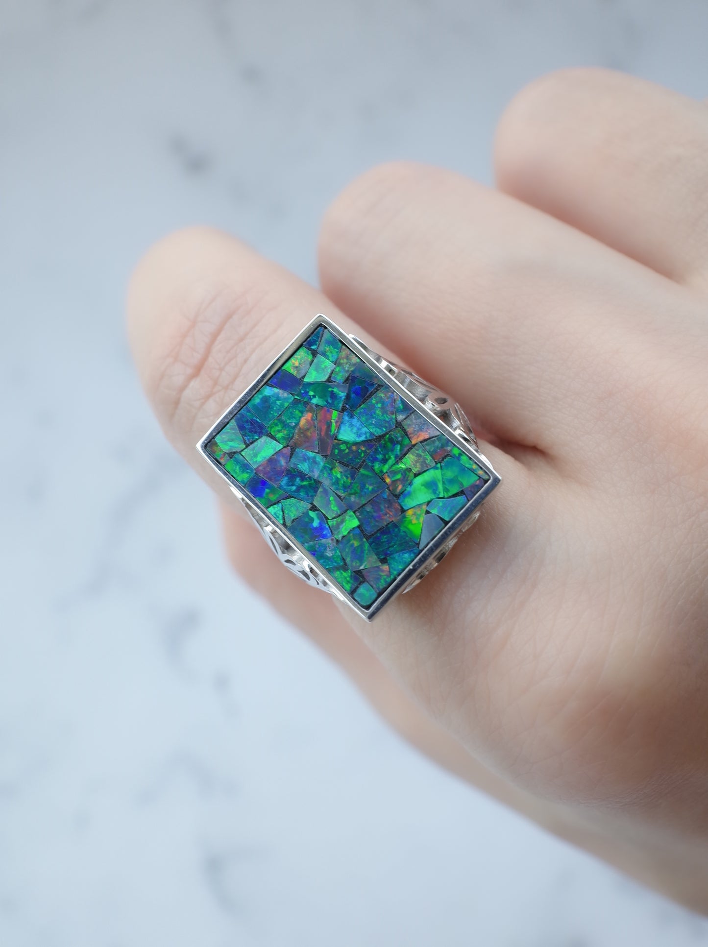 AGAPANTHUS Mosaic Opal Ring
