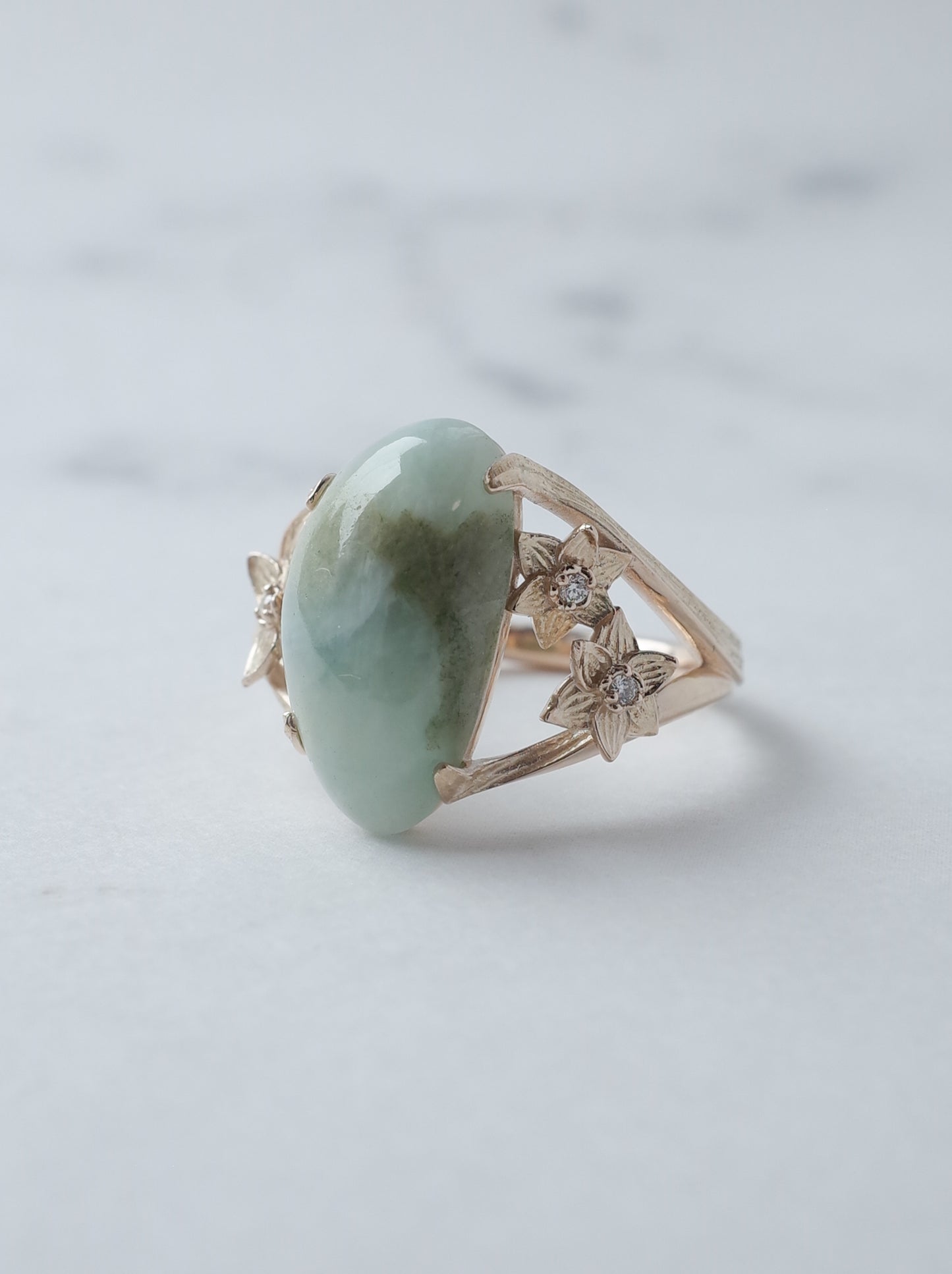 ITOIGAWA Jadeite  DAFFODIL Ring