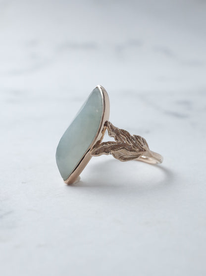 KOMOREBI leaf Jadeite Ring - 1
