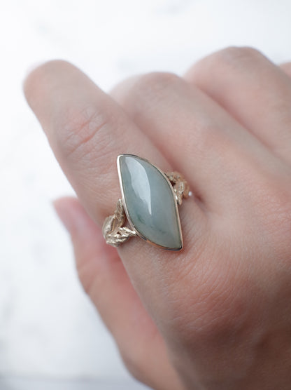 KOMOREBI leaf Jadeite Ring - 1