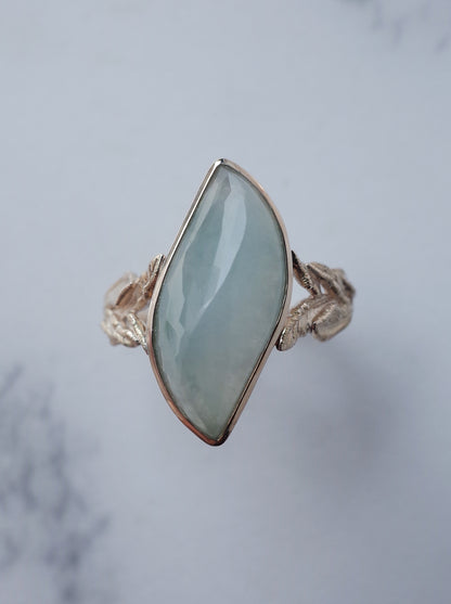 KOMOREBI leaf Jadeite Ring - 1