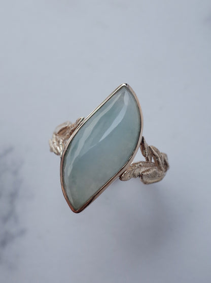 KOMOREBI leaf Jadeite Ring - 1