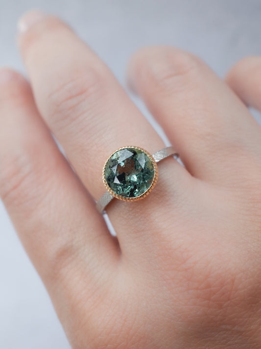 Hematite in Emerald Ring