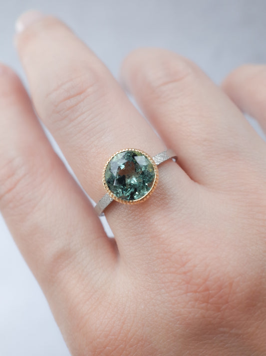Hematite in Emerald Ring