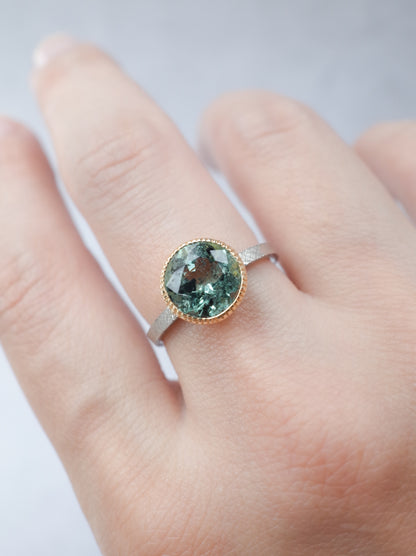 Hematite in Emerald Ring