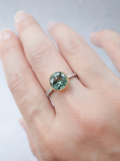 Hematite in Emerald Ring