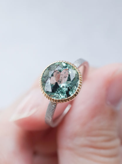 Hematite in Emerald Ring