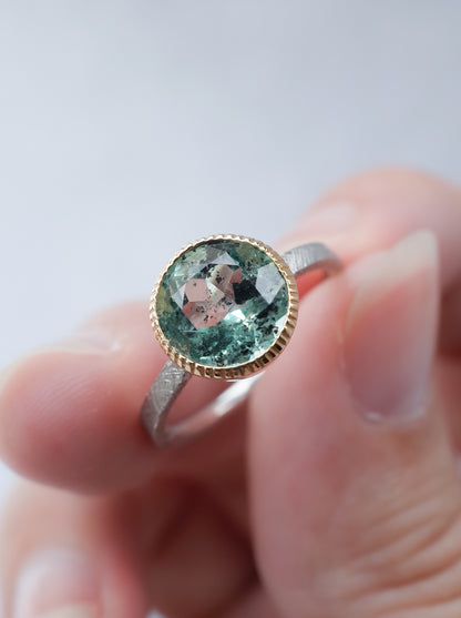 Hematite in Emerald Ring