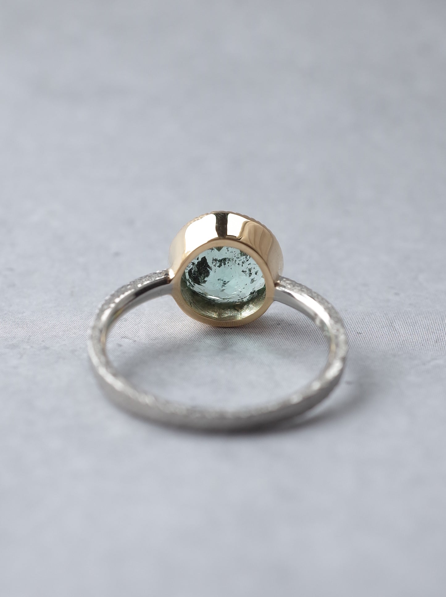 Hematite in Emerald Ring