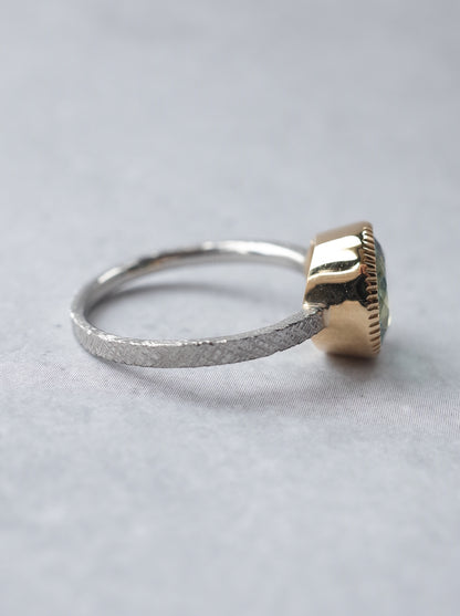 Hematite in Emerald Ring