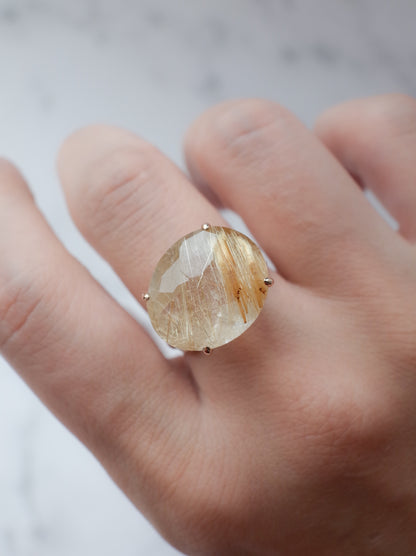 Rutilated Quartz Ring cut by CANNA - s2